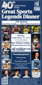 40th Anniversary of the Great Sports Legends Dinner to benefit The Buoniconti Fund to Cure Paralysis