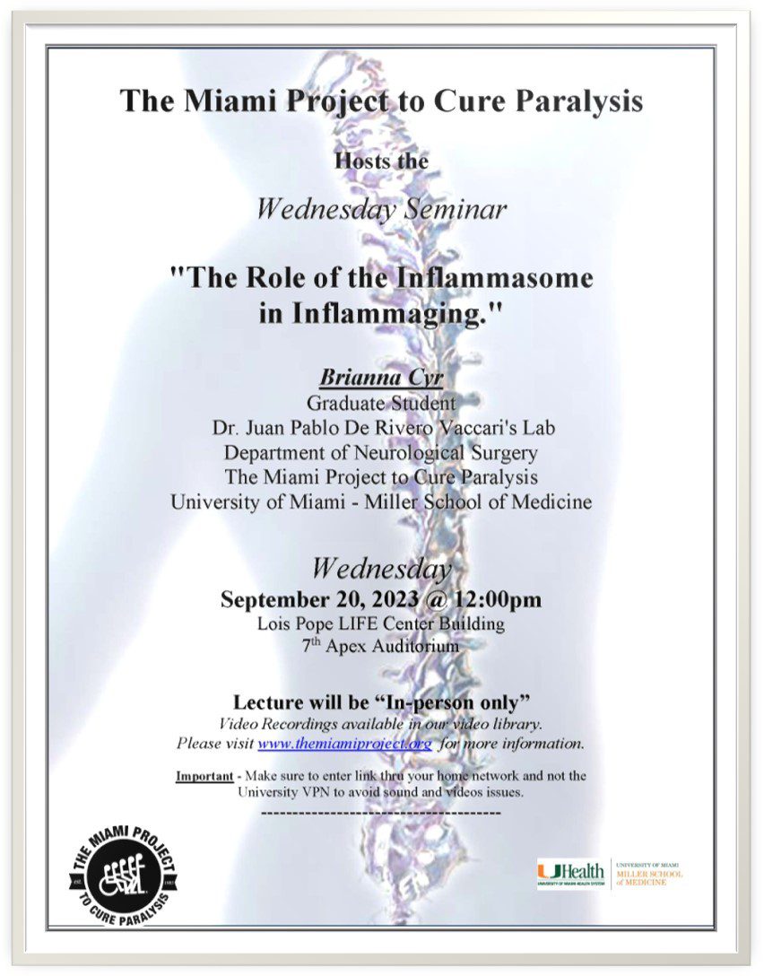 The Role of the Inflammasome in Inflammaging: Brianna Cyr