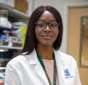 Omotolani Oshinusi, BS working in Dr. Ghosh’s laboratory