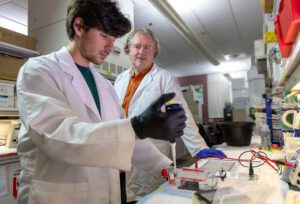 Dr. Damien Pearse in his lab