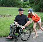 Doug & Teen Kendal pushing