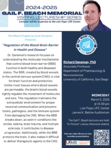 Regulation of the Blood-Brain Barrier in Health and Disease: Richard Daneman, Ph.D.