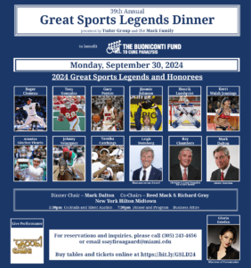 39th Annual Great Sports Legends Dinner