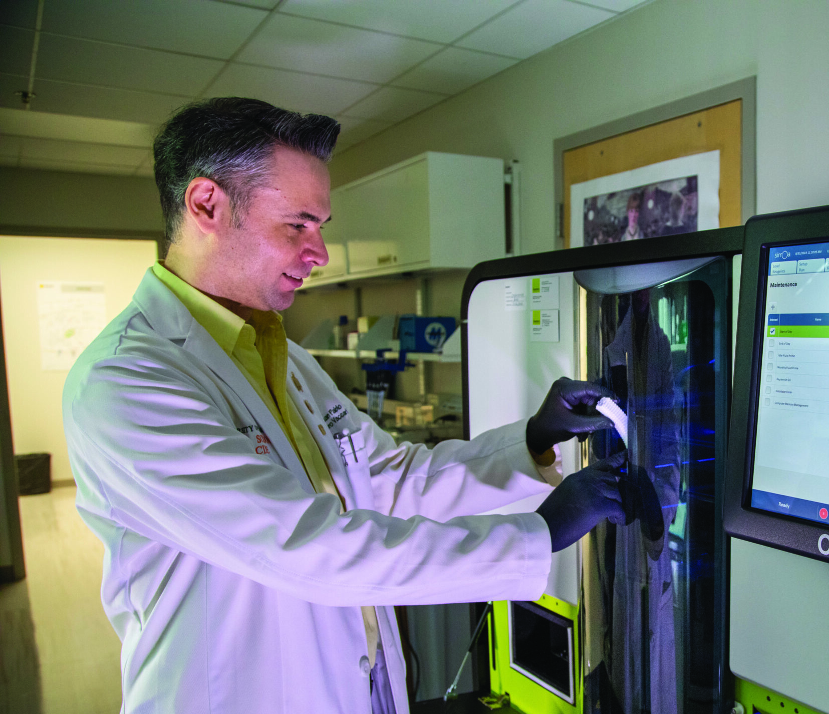 Dr. Rivero Vaccari in his lab