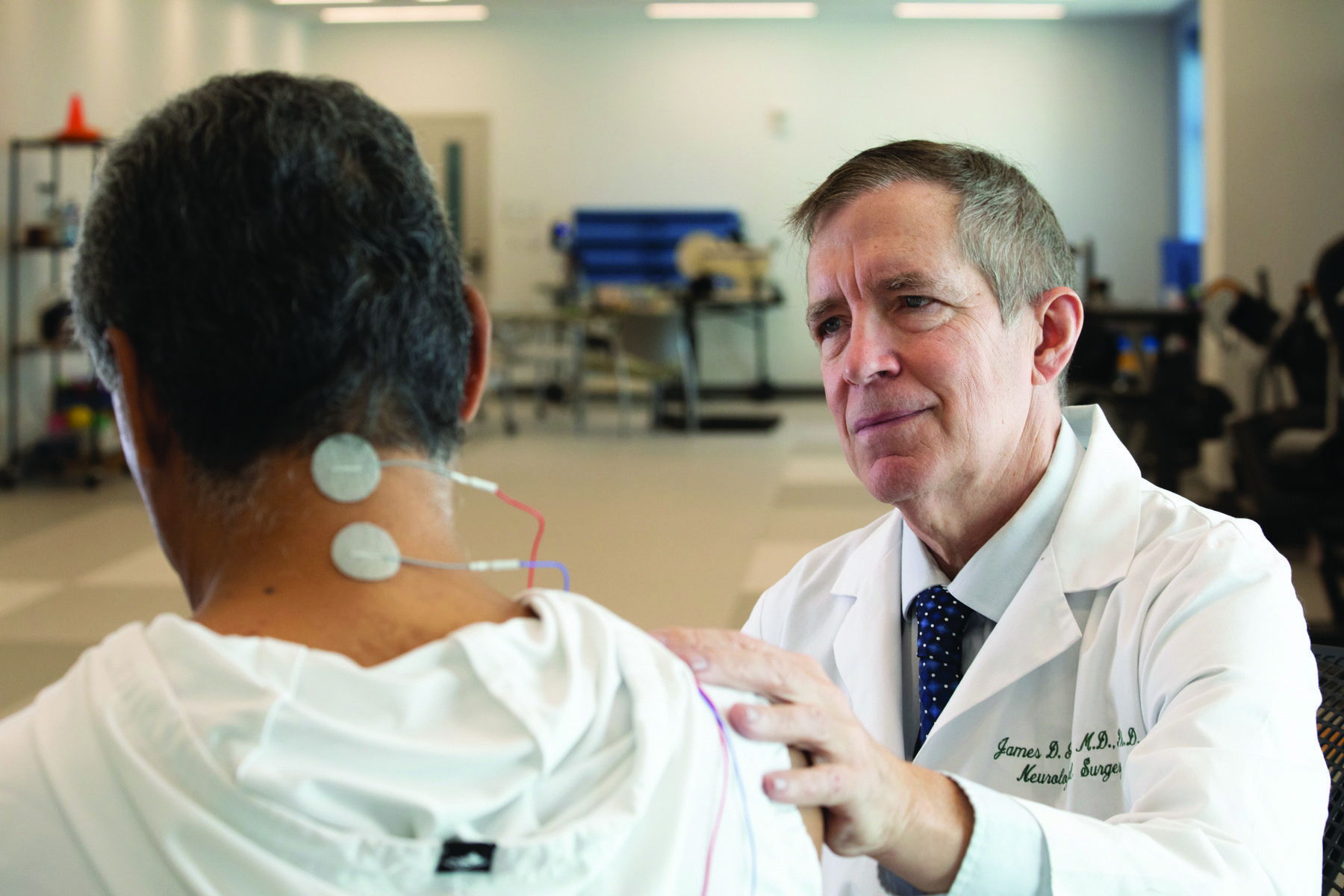 Dr. James Guest with a research participant