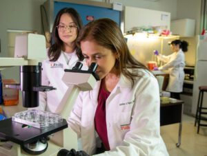 Dr. Nadine Kerr in her lab