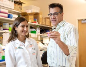 Dr. Liebl with one of his students