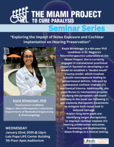 Exploring the Impact of Noise Exposure and Cochlear Implantation on Hearing Preservation: Kayla Minesinger, Ph.D.