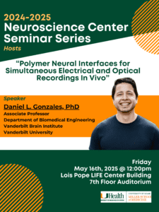 Polymer Neural Interfaces for Simultaneous Electrical and Optical Recordings In Vivo: Daniel L. Gonzales, Ph.D.