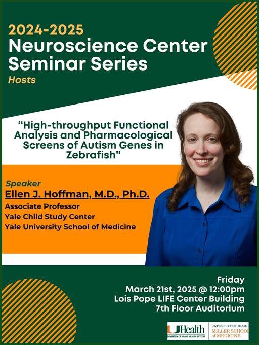 High-throughput Functional Analysis and Pharmacological Screens of Autism Genes in Zebrafish: Ellen J. Hoffman, M.D., Ph.D.